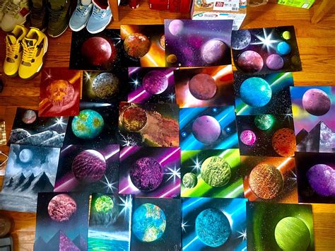 CUSTOM PLANET PAINTINGS. You Choose..up to 3 Vibrant Colors, up to 3 ...