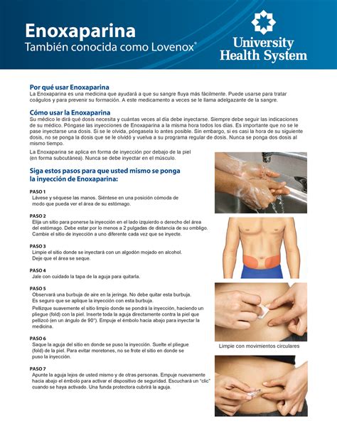 Enoxaparin Lovenox Spanish Enoxaparina Tambi N Conocida Como Lovenox
