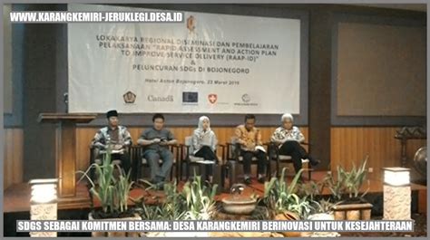 SDGs Sebagai Komitmen Bersama Desa Karangkemiri Berinovasi Untuk