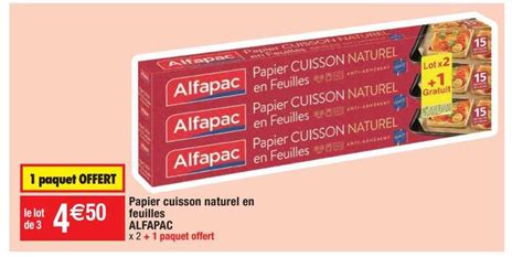 Promo Papier Cuisson Naturel En Feuilles Alfapac Chez Migros France