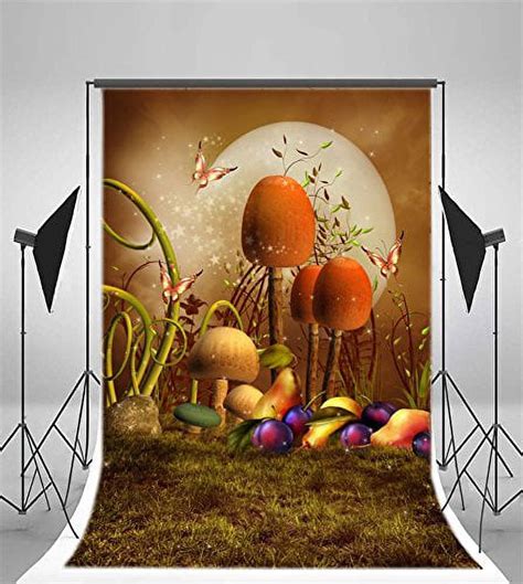 Mohome 5x7ft Photography Backdrop Dreamy World Fairy Tale Mushroom