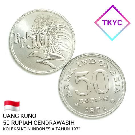 Jual Koin 50 Rupiah Cendrawasih Tahun 1971 (kinclong) | Shopee Indonesia