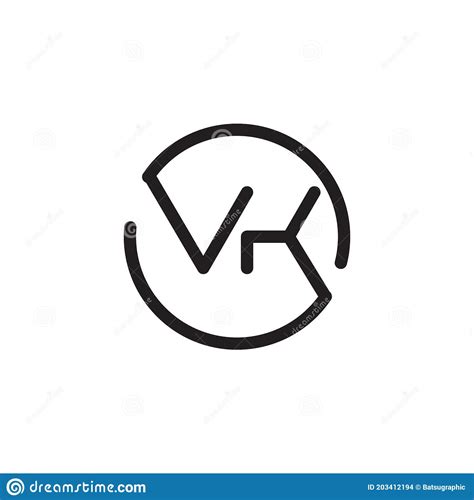 Vk Initial Letter Vector Logo Icon Stock Vector Illustration Of