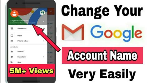 How To Change Gmail Id Name Change Your Google Account Name Youtube