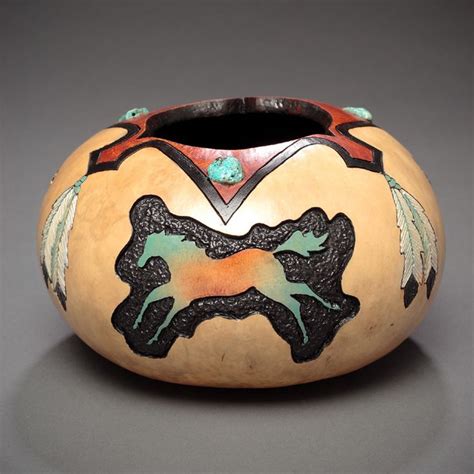 Western Gourd Art By Marilyn Sunderland Gourd Art Gourds Native Art