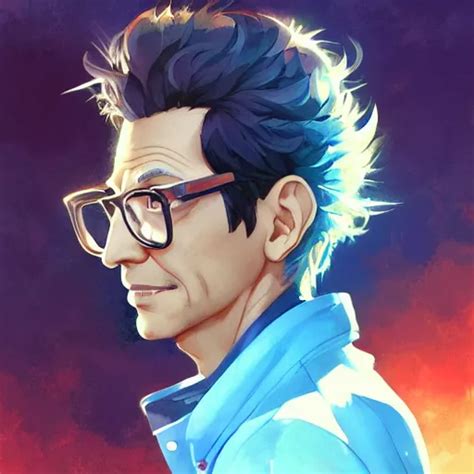 Jeff Goldblum Portrait Shinkai Makoto Studio Ghibli Stable Diffusion