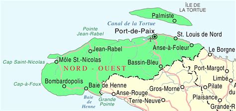 Carte Du D Partement Du Nord Ouest Ha Ti