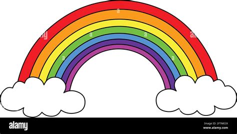 Cartoon rainbow isolated vector illustration Stock Vector Image & Art ...