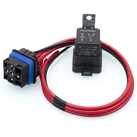 60 80 12 Volt Waterproof Automotive Relay With Pigtail 5 Pin Heavy