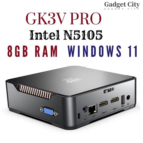 GK3V Pro Intel N5105 Windows 11 Mini PC DDR4 8GB 128GB SSD Dual WIFI