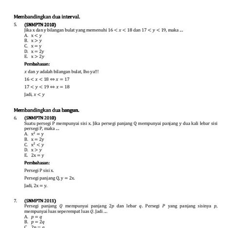 Latihan Soal Matematika Aritmatika Sosial Soal Jawaban