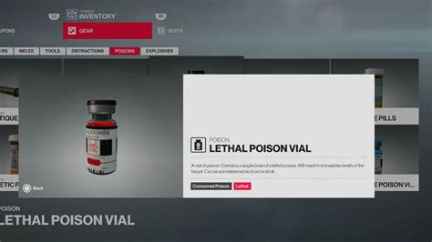 Hitman How To Unlock Lethal Poison Vial How To Poison Someone