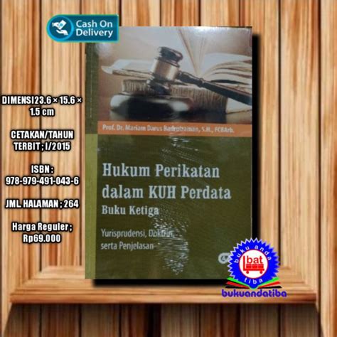 Hukum Perikatan Dalam Kuh Perdata Buku Ketiga Prof Dr Mariam Darus