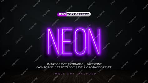 Premium PSD | A purple neon sign that says neon on it