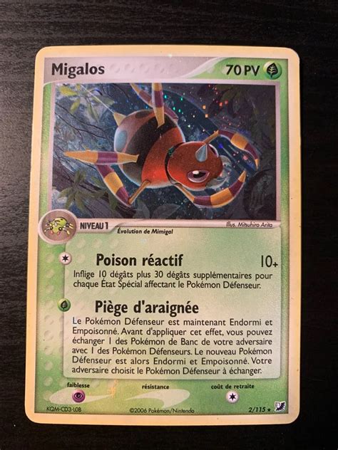 Migalos 2 115 EX Forces Cachées carte Pokemon