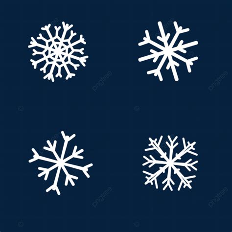 Flocos De Neve Em Diferentes Formas De Fundo Transparente PNG Inverno