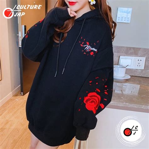 Sweat à capuche femme Fleur Tsubaki Grue du Japon