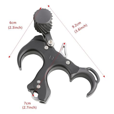 Archery Compound Bow Release Aids 3 Finger Thumb Trigger Adjustable