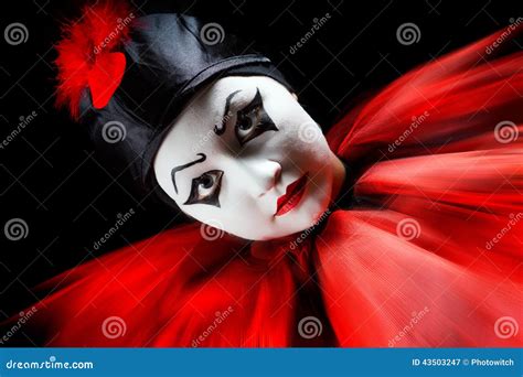 Pierrot Portrait Image Stock Image Du Dr Le Renivellement