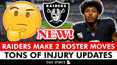 Raiders Make Roster Moves Injury News On Josh Jacobs Kolton Miller