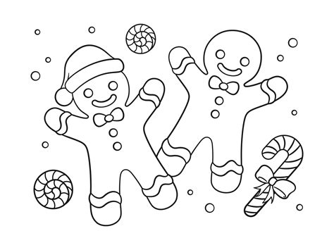 Coloriage de Noël Mignons petits biscuits La Cabane à Jouer