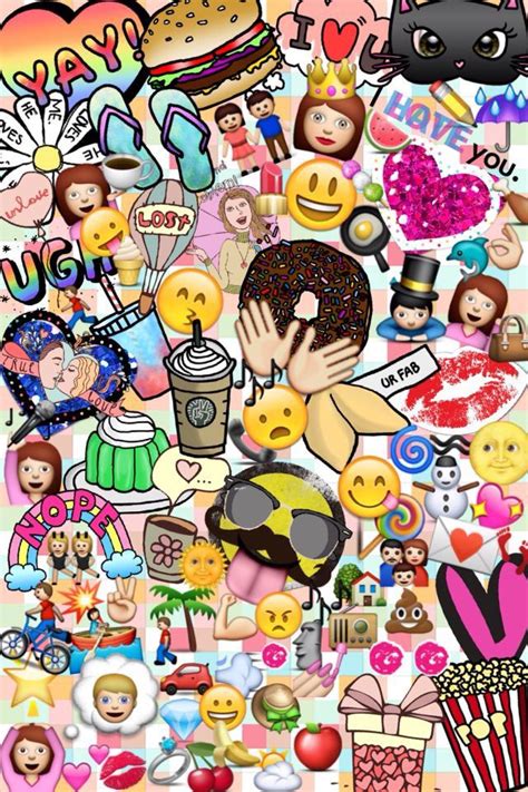 Emoticones Pantalla Para Whatsapp Fondos Emojis Collage De Emojis