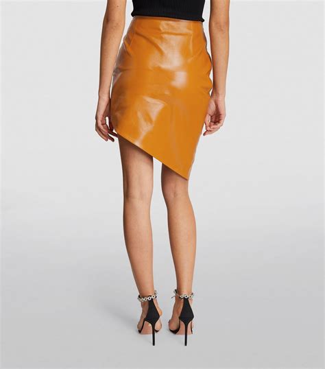 Zeynep Arcay Leather Asymmetric Mini Skirt Harrods Sa