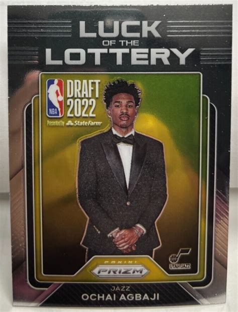 Ochai Agbaji Panini Prizm Luck Of The Lottery Rc Utah Jazz