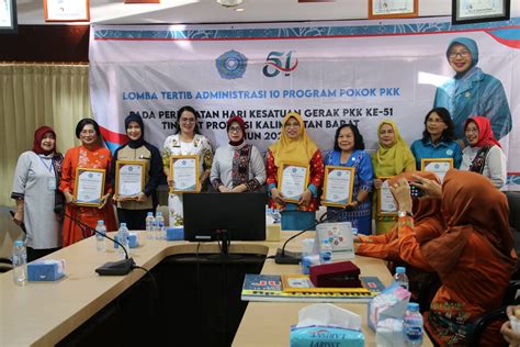 Lomba Tertib Administrasi Proram Pokok Pkk Pkk Provinsi Kalimantan