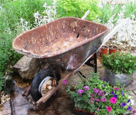 Rusty Wheelbarrow Five Gallon Ideas