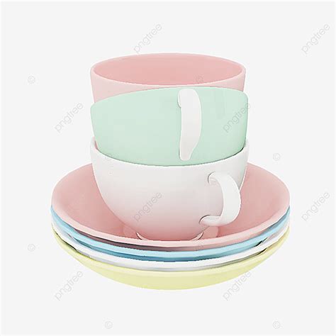 gambar cawan  pinggan  atas meja