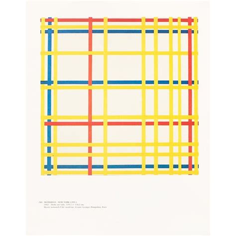 1991 After Piet Mondrian "New York City I", Full-Color Parisian Print | Chairish