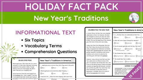 New Year's Traditions in America - A Fun and Festive Fact Pack - The WOLFe Pack