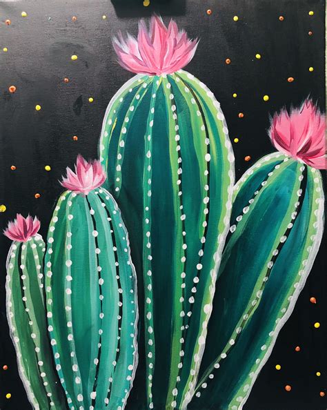 Cactus in Bloom - Starry Night Studio