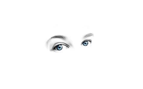 HD wallpaper: eyes, drawing, women, white background, minimalism ...