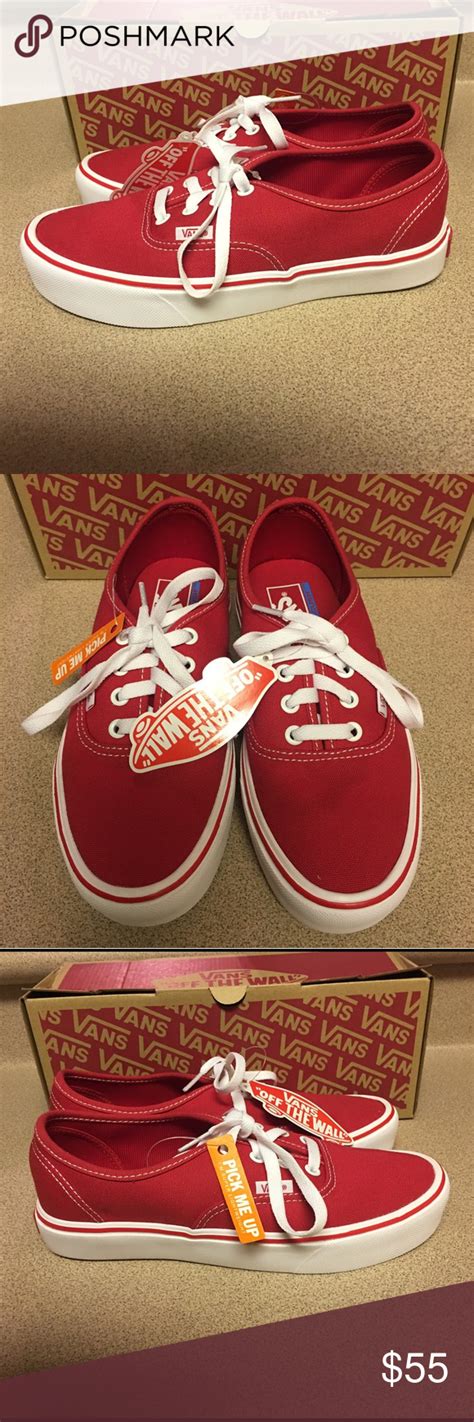 New Vans Authentic Lo Pro Red Women S 7 Men S 5 5 Vans Vans Authentic Lo Pro Womens Vans