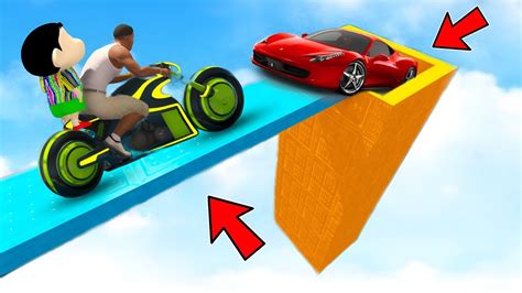 Shinchan And Franklin Tried The Curvy Maze Loop Mega Ramp Jump