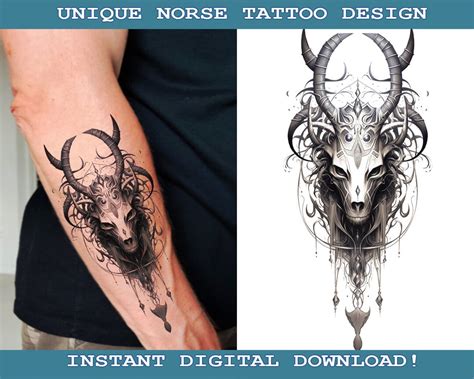 Norse Faces Set of 4 Tattoo Design Instant Digital Download Transparent ...