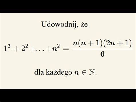 Indukcja matematyczna przykład 2 YouTube