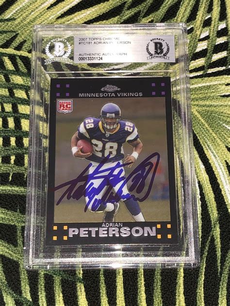 Adrian Peterson Autographed Signed Topps Chrome Rookie Card