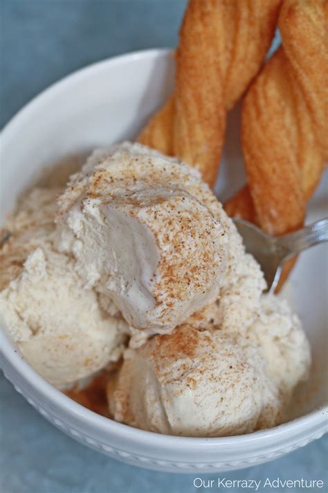 Homemade Churro Ice Cream Recipe - Our Kerrazy Adventure