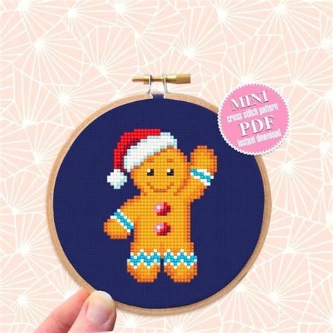 Gingerbread Man Cross Stitch Kits Etsy