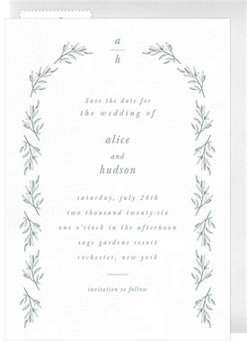 Vintage Simple Save The Dates Falling Leaves Blue Wedding Greenvelope