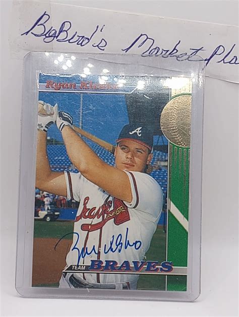 Ryan Klesko Atlanta Braves 1993 Topps Stadium Club 26 Autograph EBay