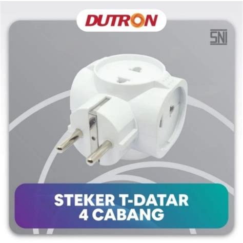 Jual STEKER T DATAR 4 CABANG COK CABANG COLOKAN LISTRIK CABANG 4