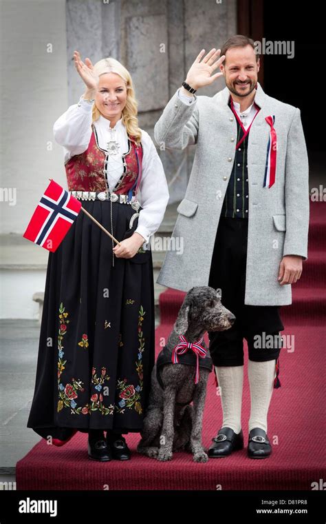 Skaugum Norway 17 May 2013 Crownprince Haakon Crownprincess Mette