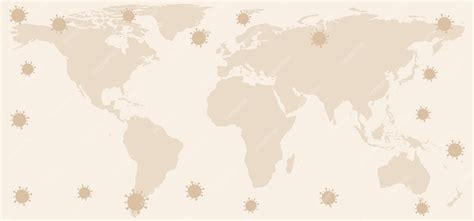 Premium Vector | Realistic coronavirus with map