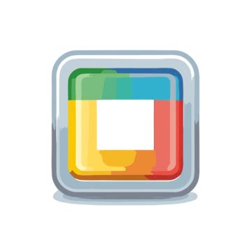 Square Shaped App Icon Vector, A Simplistic Colorful Icon Of Bicolor On ...