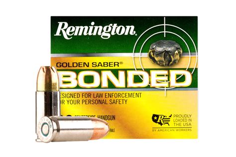 Shop Remington 9mm P 124 Grain JHP Golden Saber Bonded 20 Box For Sale