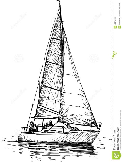 Sailboat Sketch Images At PaintingValley Explore Collection Of